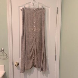 Ann Taylor Light Taupe Paisley Long Skirt• size 12